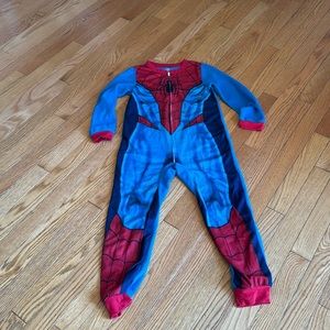 Spider-Man one piece fleece pjs size 6/7